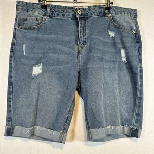 Denim Distressed Women Shorts